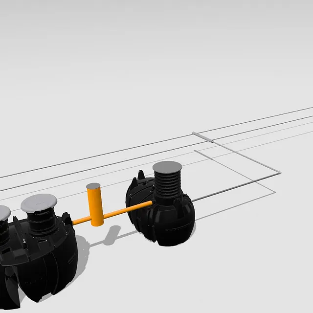 3D-modell av renseanlegg og infiltrasjonsanlegg